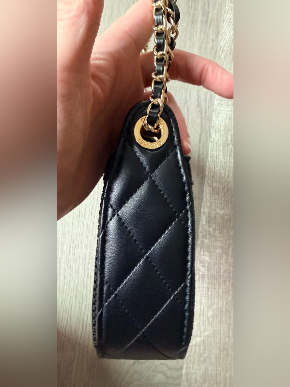 FULL SET New in Box Chanel Makeup Mesh Clutch w Chain in Black Lambskin Leather - Picture 8 of 16